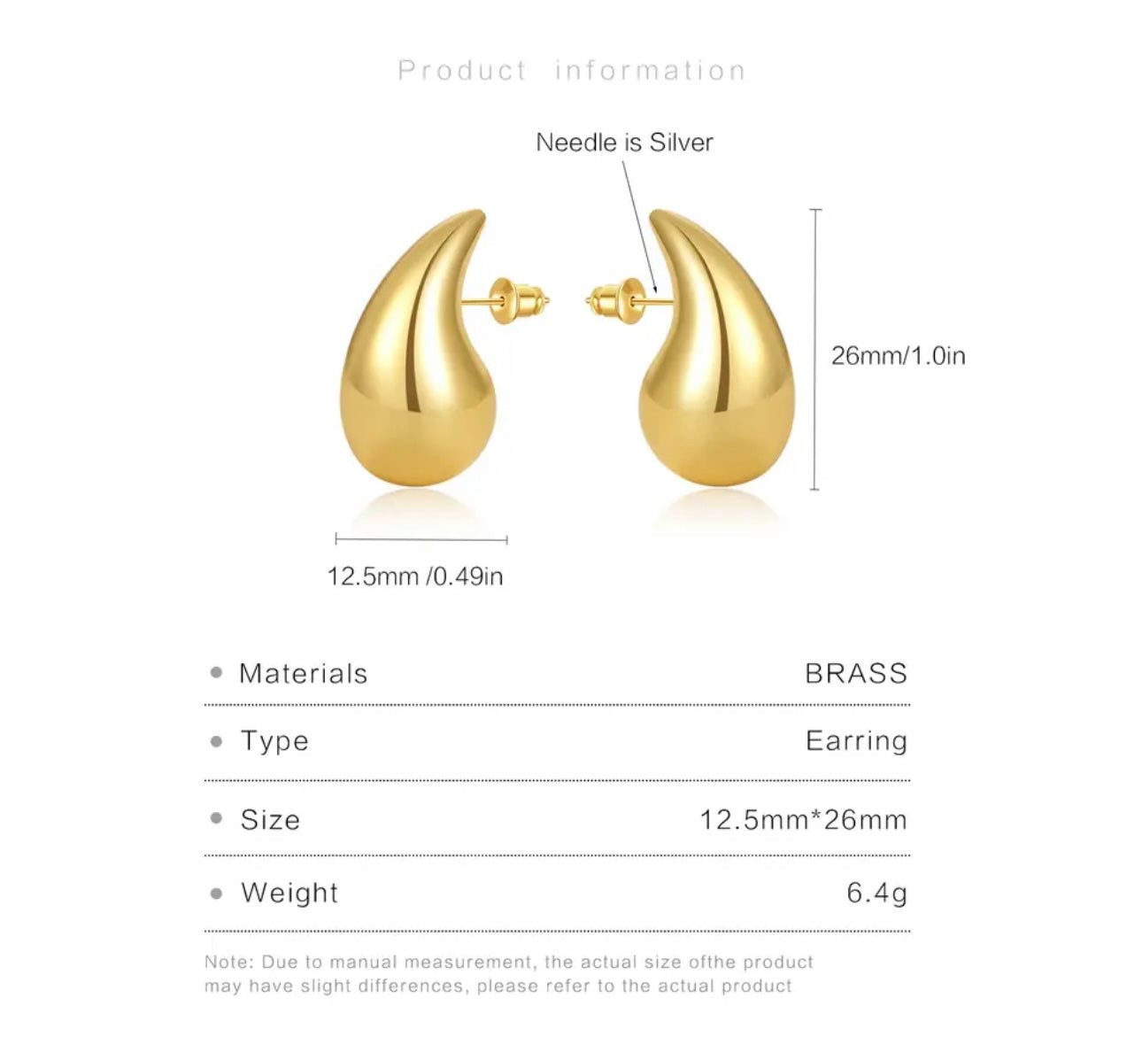 Studs Aretes Bottega Gota