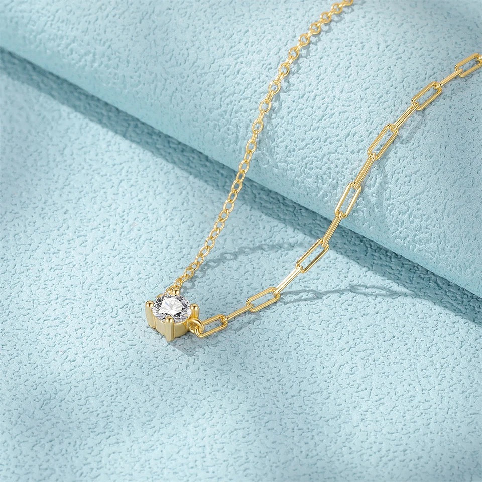 Collar Solitario Individual Eslabon