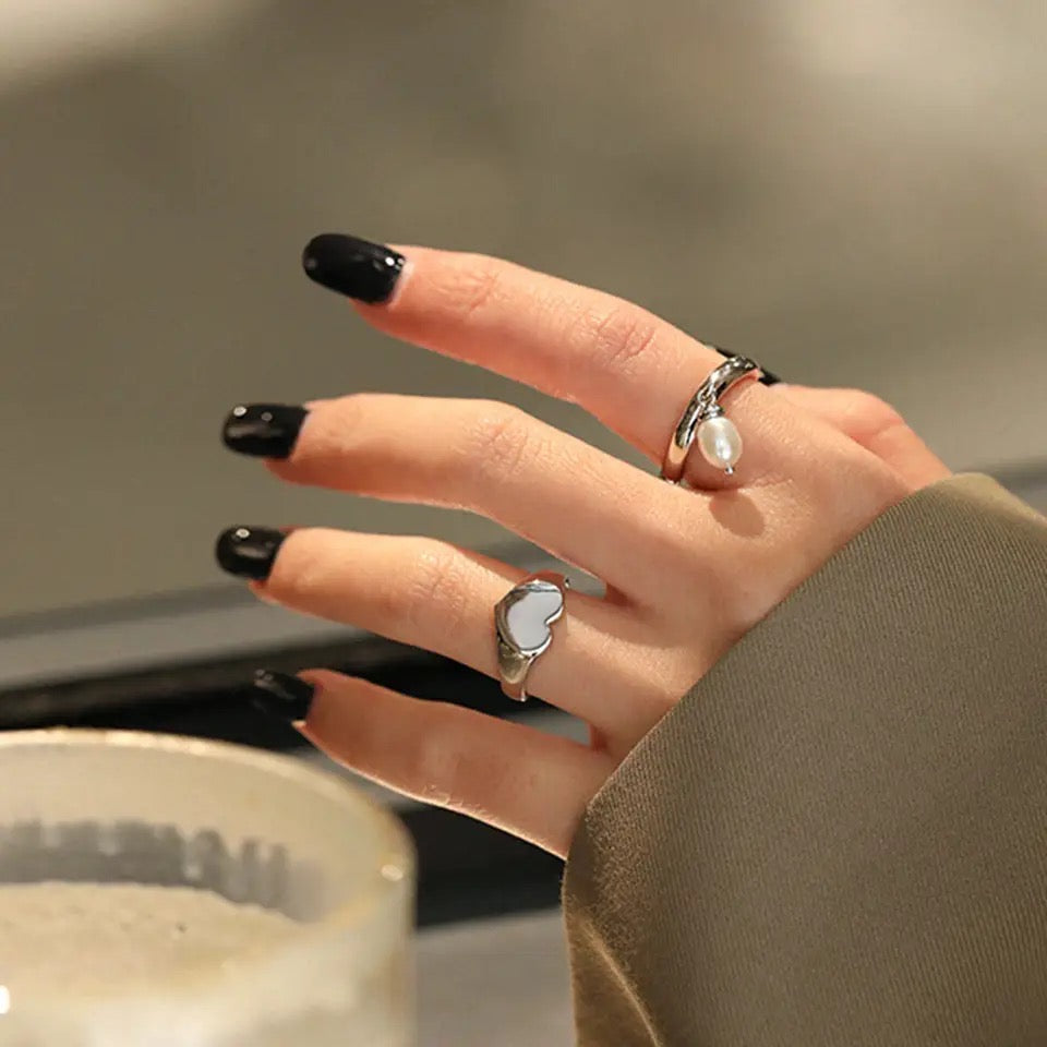 Anillo Corazon Oro y Plata
