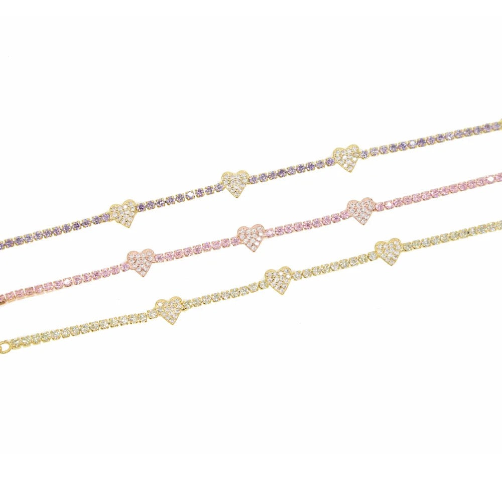 Collar o pulsera Corazones