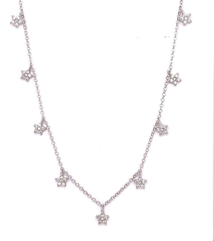 Collar mil estrellas plata y oro