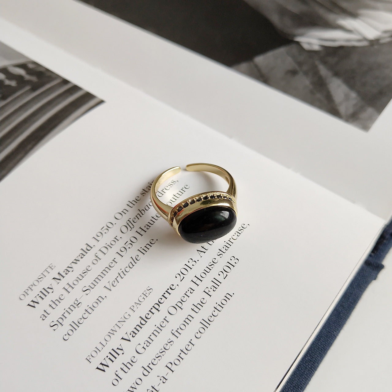 Anillo Piedra Negra Ovalo