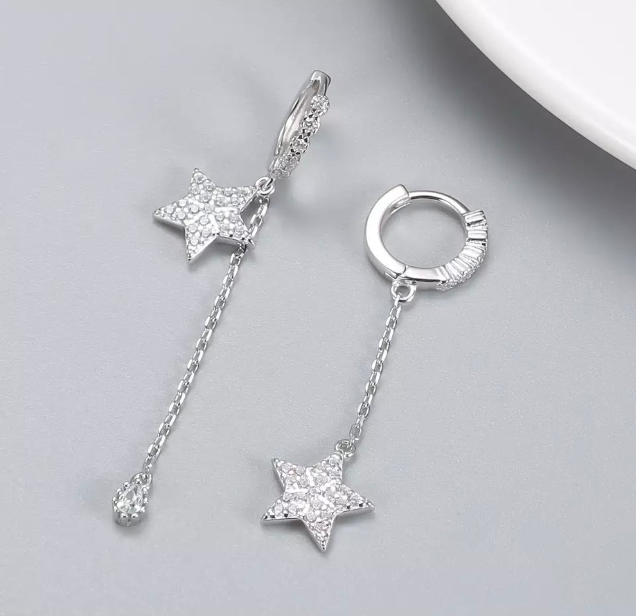 Hoops Estrella Zirconia Colgante, ver mas colores