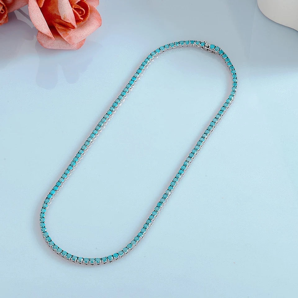 Collar Tennis Turquesa