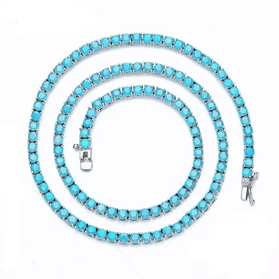 Collar Tennis Turquesa