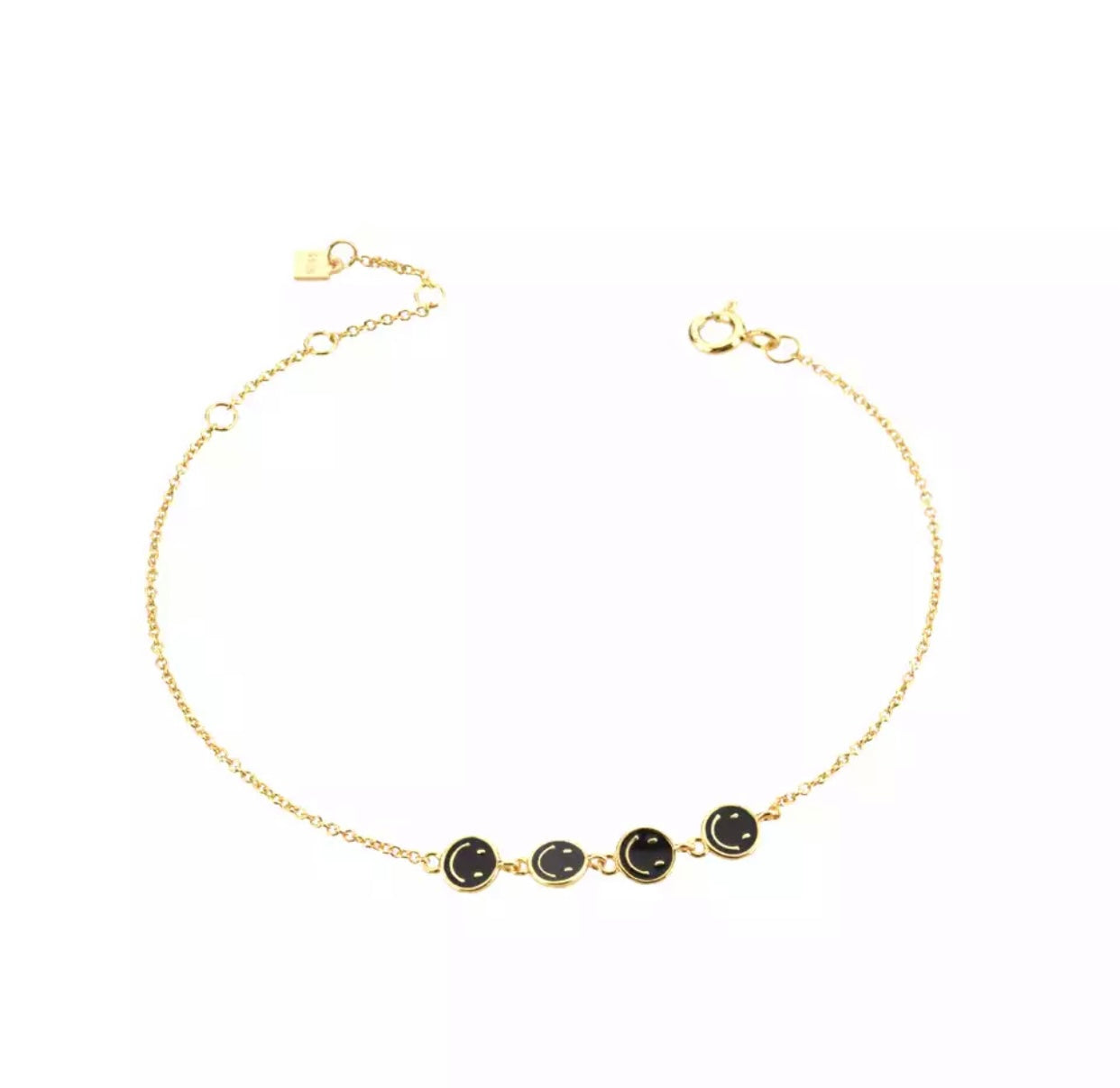 Pulseras Happy Face NEGRA Y COLORES