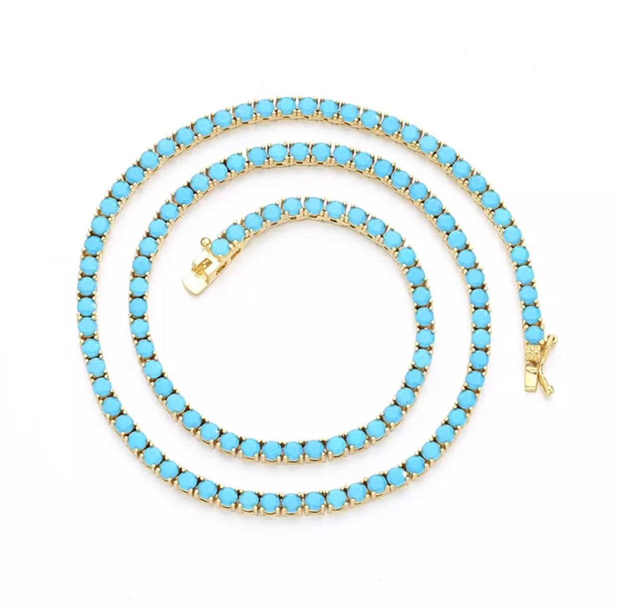Collar Tennis Turquesa