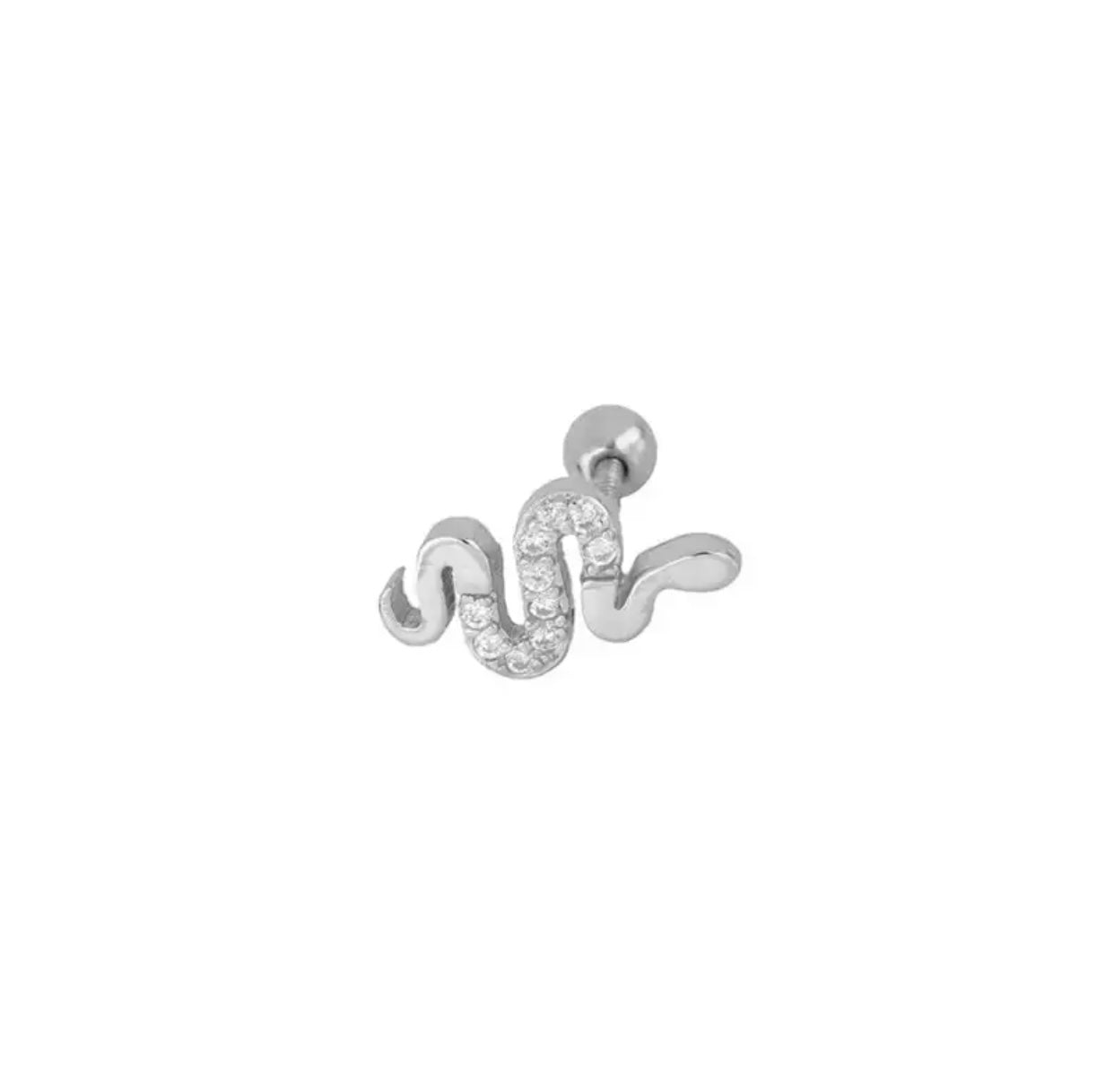 Piercing Vibora Plata 925