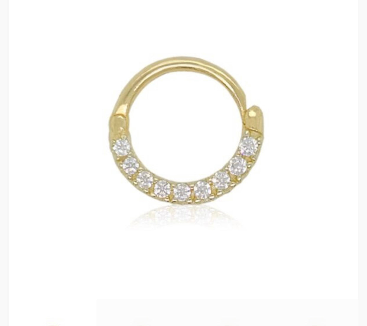 Clicker 14k Camelia Blanca