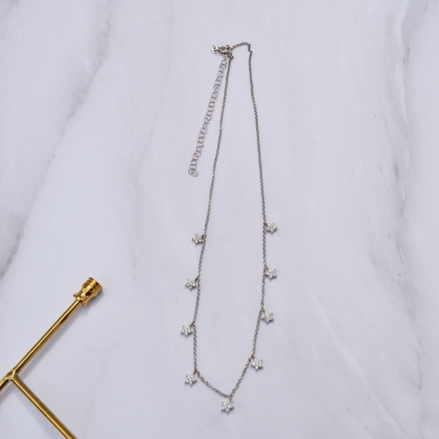 Collar mil estrellas plata y oro