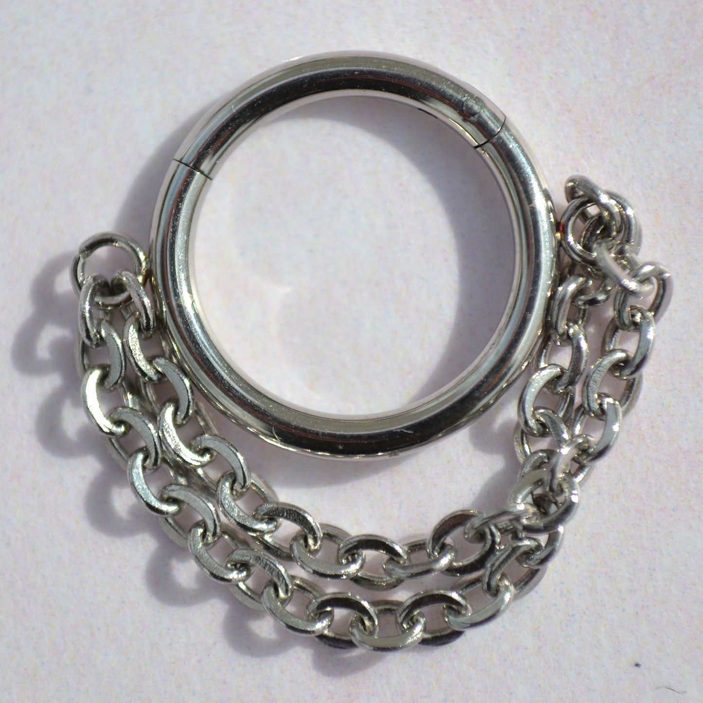 Piercing Septum Doble Cadenita en color oro y plata
