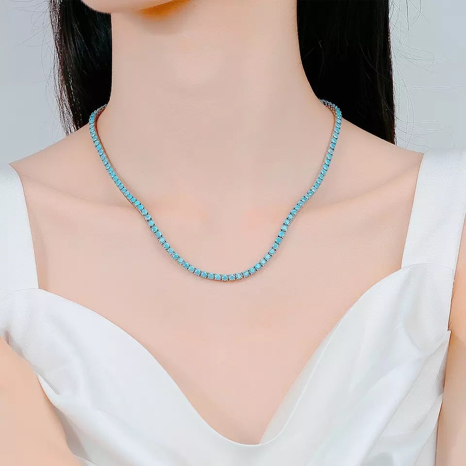 Collar Tennis Turquesa