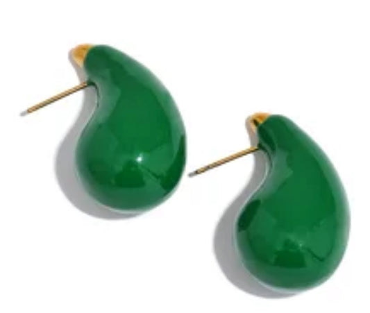 Aretes Gota Verde