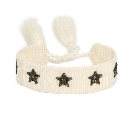 Pulsera Tejida Estrella Hilo Brillante