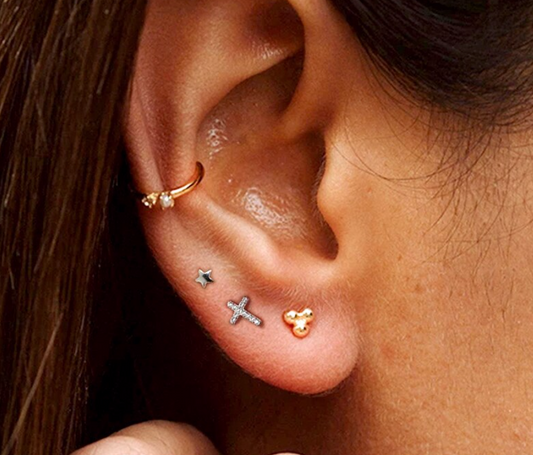 Studs Mini Cruz Zirconia