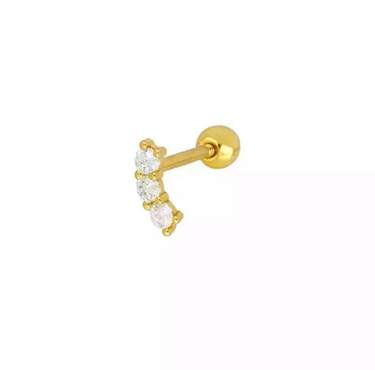 Piercing Linea mini  plata 925