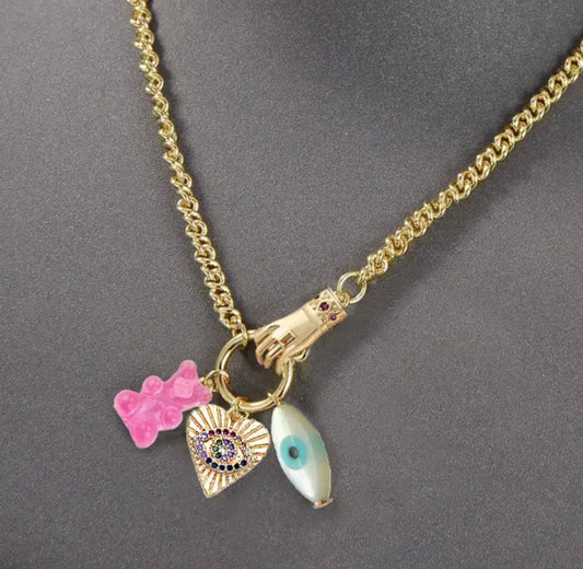 Collar Oso , Ojo, Corazon